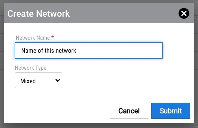 Create Network - Create Network Window